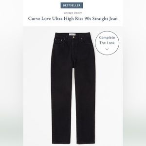 Abercrombie Curve Love Ultra High Rise 90s Straight Jean